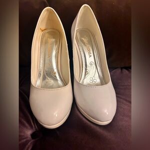 White classy high heels